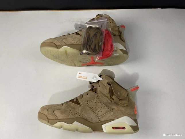 MaikeSneakers 6 Retro Scott DH0690-200 Travis Air Khaki British Jordan 0628